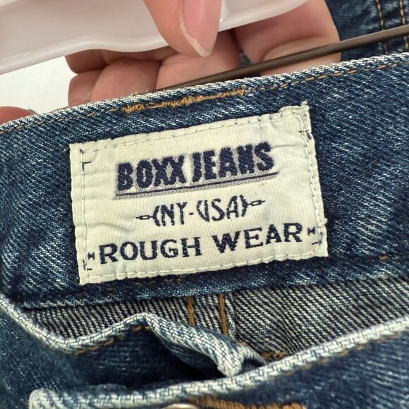 Vintage Boxx Jeans Rough Wear Mens 40x32 (38x28) Blue Hip Hop Baggy Wide Leg Y2K - Picture 3 of 15